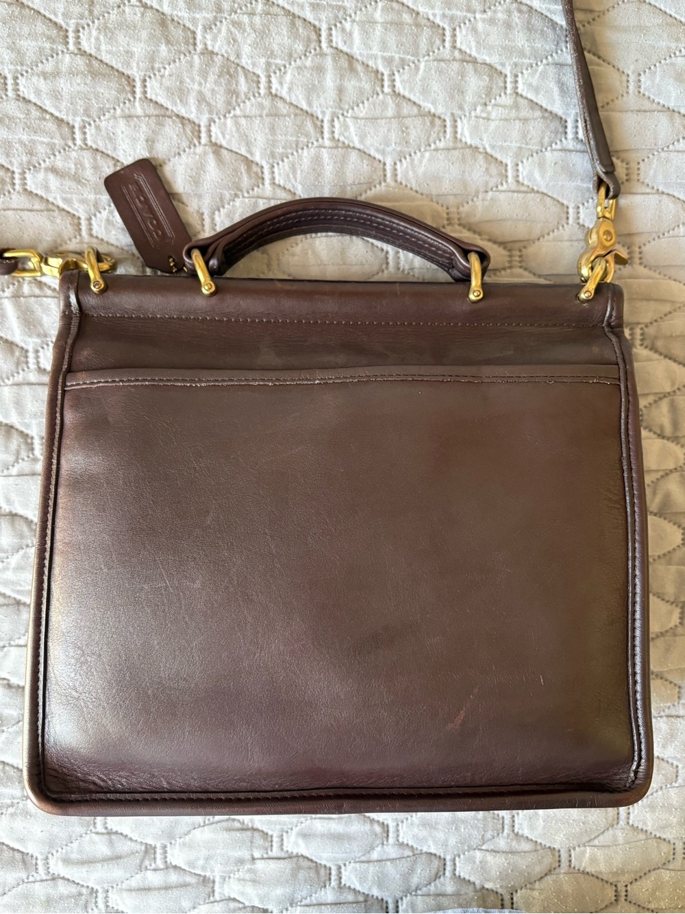 Vintage Coach Willis Mahogany Brown Leather Crossbody Satchel Crossbody - Picture 3 of 16